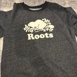 Roots Kids Black Graphic T-Shirt